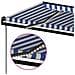 Tenda Automatica con Sensore Vento e LED 350x250 cm Blu Bianca - Foto miniatura 4