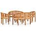 Set Salotto da Giardino 5 pz Design Curvo in Massello di Teak - Foto miniatura 3