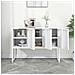Credenza Bianca 105x35x75 Cm In Acciaio - Foto miniatura 3