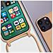 Cover Semirigida Per Iphone 14 Pro Max Cordino Nylon 80 Cm Rose Gold - Foto miniatura 3