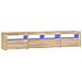 Mobile Porta Tv Con Luci Led Rovere Sonoma 210x35x40 Cm - Foto miniatura 2