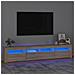 Mobile Porta Tv Con Luci Led Rovere Sonoma 210x35x40 Cm - Foto miniatura 1