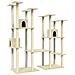 Albero Per Gatti Con Tiragraffi In Sisal Crema 174 Cm - Foto miniatura 1