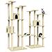 Albero Per Gatti Con Tiragraffi In Sisal Crema 174 Cm - Foto miniatura 2