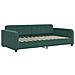 Divano Letto Con Materasso Verde Scuro 90x200 Cm In Velluto - Foto miniatura 8