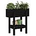 Fioriera Da Giardino Nera 62x30x69 Cm Legno Massello Di Pino - Foto miniatura 2