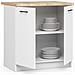 Mobile cucina modulare con piano di lavoro OLIWIA, 2 ante, 80x46x85 cm, Colore Bianco - Foto miniatura 2