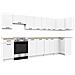 Mobile cucina modulare con piano di lavoro OLIWIA, 2 ante, 80x46x85 cm, Colore Bianco - Foto miniatura 7