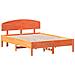 Letto Senza Materasso Marrone Cera 140x190 Cm In Legno Di Pino - Foto miniatura 3