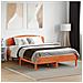 Letto Senza Materasso Marrone Cera 140x190 Cm In Legno Di Pino - Foto miniatura 1