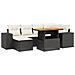Set Divani da Giardino con Cuscini 7pz Nero Polyrattan - Foto miniatura 1