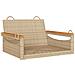 Panchina a Dondolo Beige 63x62x40 cm in Polyrattan - Foto miniatura 1