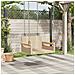 Panchina a Dondolo Beige 63x62x40 cm in Polyrattan - Foto miniatura 6