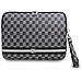 Custodia Elegante Per Pc Da 13 / 14 Pollici Con Motivi A Scacchi E A Strisce, Nero - Foto miniatura 1