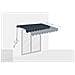Tenda Manuale A Manovella 2,5m X 2m - - Vecchio - Retrattile - Idrorepellente - Grigio - Anti-uv - Tessuto Premium 320m² - Foto miniatura 4