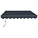 Tenda Manuale A Manovella 2,5m X 2m - - Vecchio - Retrattile - Idrorepellente - Grigio - Anti-uv - Tessuto Premium 320m² - Foto miniatura 6