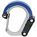 Moschettone In Lega Di Alluminio Con Anello A D Di Alta Qualità Blue S - Foto miniatura 1