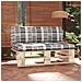 Divano Centrale Giardino Su Pallet In Legno Di Pino Impregnato - Foto miniatura 6