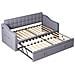 Daybed Divano Letto Letto Imbottito Con Presa Di Corrente E Sacco Portaoggetti, Grigio - Foto miniatura 4