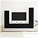 Set Armadi TV 4 Pezzi Montato a Muro Rovere Nero Legno Ingegnerizzato Gestione Prodotti - Foto miniatura 4