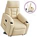 Poltrona Alzapersona Reclinabile Crema in Tessuto - Foto miniatura 1