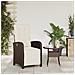 Sedia Reclinabile Giardino con Poggiapiedi Marrone Polyrattan - Foto miniatura 3