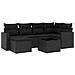 Set Divani da Giardino con Cuscini 7pz Nero Polyrattan - Foto miniatura 1