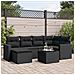 Set Divani da Giardino con Cuscini 7pz Nero Polyrattan - Foto miniatura 2