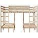 Giroletto Castello Triplo 140x200/70x140cm Legno Massello Pino - Foto miniatura 5