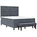 Letto a Molle con Materasso e Panca Grigio Scuro 160x200 cm Velluto - Foto miniatura 8