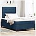 Letto a Rete con Materasso Blu 120x200 cm Tessuto - Foto miniatura 2