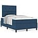 Letto a Rete con Materasso Blu 120x200 cm Tessuto - Foto miniatura 4