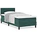 Letto con Sommier e Materasso Verde Scuro 90x200 cm Velluto - Foto miniatura 4