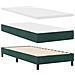 Letto con Sommier e Materasso Verde Scuro 90x200 cm Velluto - Foto miniatura 6