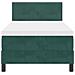 Letto con Sommier e Materasso Verde Scuro 90x200 cm Velluto - Foto miniatura 8