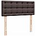 Pouf Letto con Materasso Marrone Scuro 120x200 cm in Tessuto - Foto miniatura 9