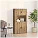 Highboard in rovere artigianale 80x33x150 cm in legno ingegnerizzato - Foto miniatura 2