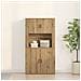 Highboard in rovere artigianale 80x33x150 cm in legno ingegnerizzato - Foto miniatura 4