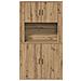 Highboard in rovere artigianale 80x33x150 cm in legno ingegnerizzato - Foto miniatura 6