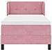 Letto con Molle e Materasso Grigio Scuro 80x200 cm Velluto Rosa - Foto miniatura 8