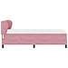 Letto con Molle e Materasso Grigio Scuro 80x200 cm Velluto Rosa - Foto miniatura 9