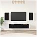 Set mobile TV 4 pcs Rovere nero 80 x 30 x 30 cm - Foto miniatura 2