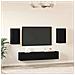 Set mobile TV 4 pcs Rovere nero 80 x 30 x 30 cm - Foto miniatura 4