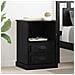 Armadio da Notte con cassetto 2 pcs Rovere nero 43 x 36 x 60 cm - Foto miniatura 2
