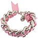 Bracciale Rockyou In Argento Rosa Con Catena E Nastri - Foto miniatura 1