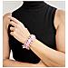 Bracciale Rockyou In Argento Rosa Con Catena E Nastri - Foto miniatura 2