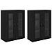 Armadi da Parete 2 pcs Rovere Nero 69,5 x 34 x 90 cm - Foto miniatura 1