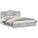 Letto con Contenitore con testiera Grigio cemento 200 x 200 cm - Foto miniatura 1