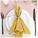 Set Di 12 Tovaglioli Da Tavola In Cotone Viola - Tovaglioli In Tessuto Orlato Per Matrimoni E Feste Yellow - Foto miniatura 4
