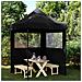 Tenda Party Nero 200 x 200 x 306 cm Tessuto Oxford - Foto miniatura 2